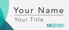 Nametag for Migenic, 6 cm & 8 cm